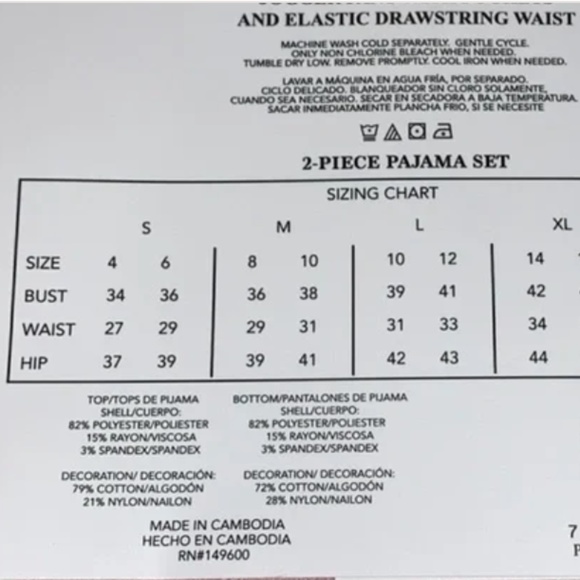 🎁⚡️FLASH SALE⚡️🔥 Flora Nikrooz Ladies' Soft Cozy Lounge Set PJ Set 2 PC - Picture 4 of 4